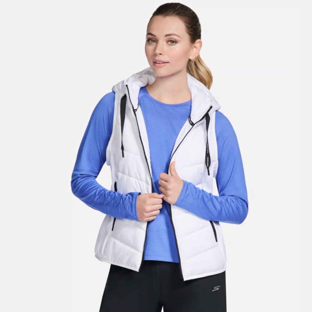 Skechers Women's White Hooded Vest
